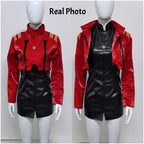 Misato Katsuragi EVA Cosplay Set – Red Jacket & Black Dress Costume - All Dresses - Sets - 3
