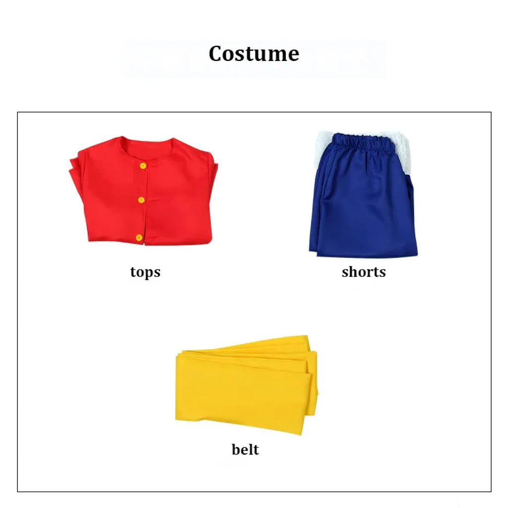 Luffy Cosplay Costume Set with Hat & Wig - Cosplay - Cosplay - 6