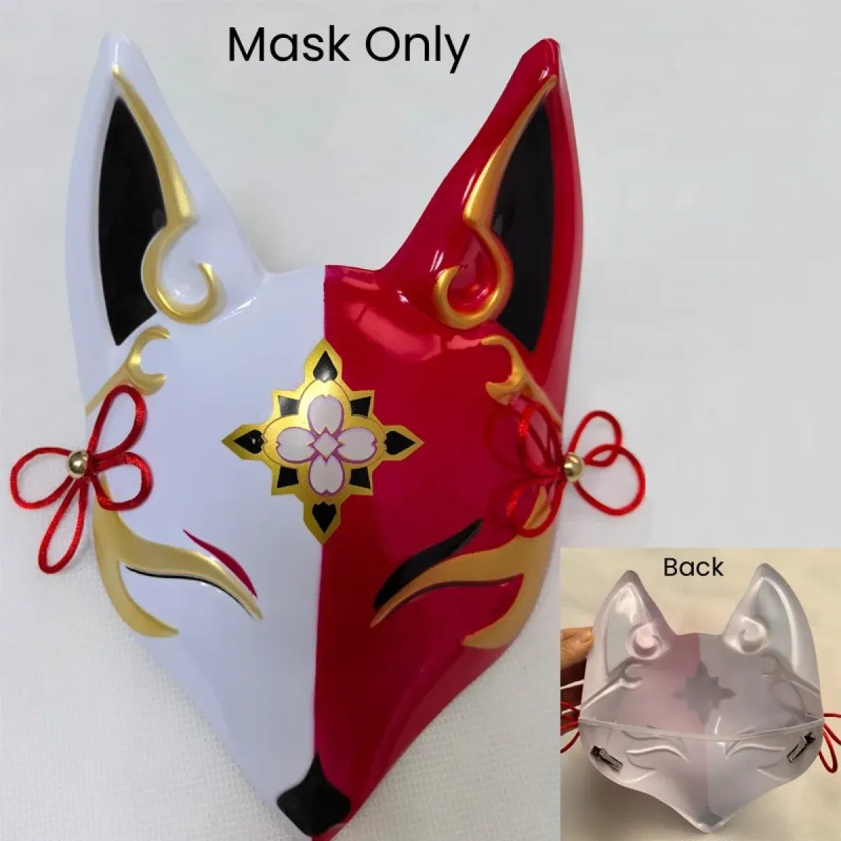 Black Red Twin Tail Cosplay Wig with Fox Mask - Cosplay - Hair Accessories - 9