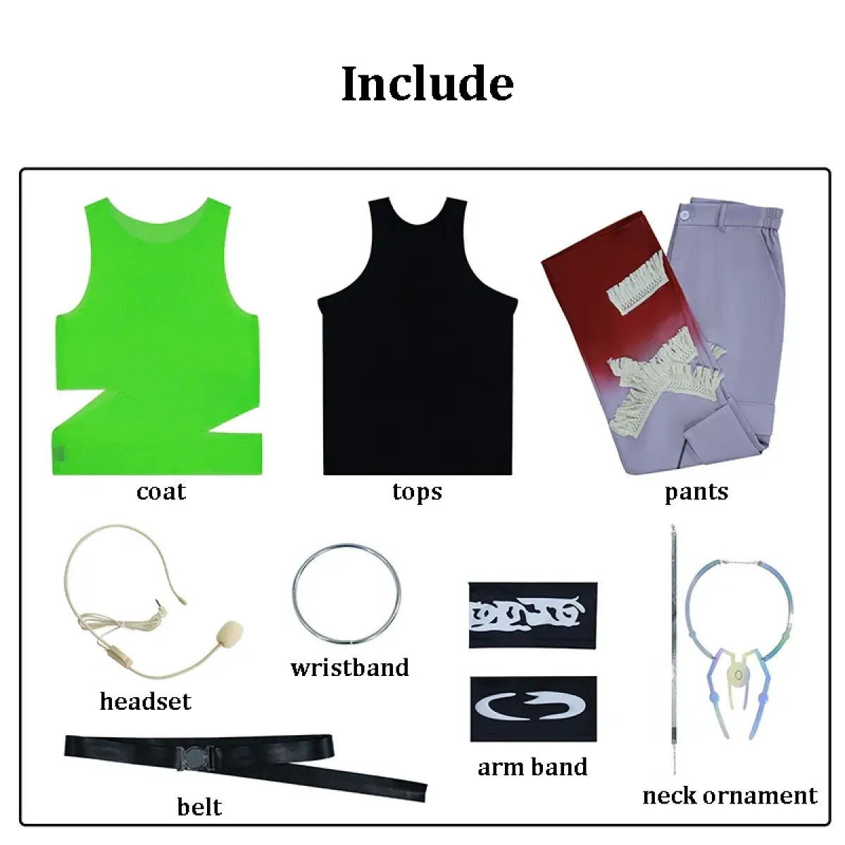 Till Alien Stage Cosplay Costume Set with Wig - Anime - Cosplay - 5