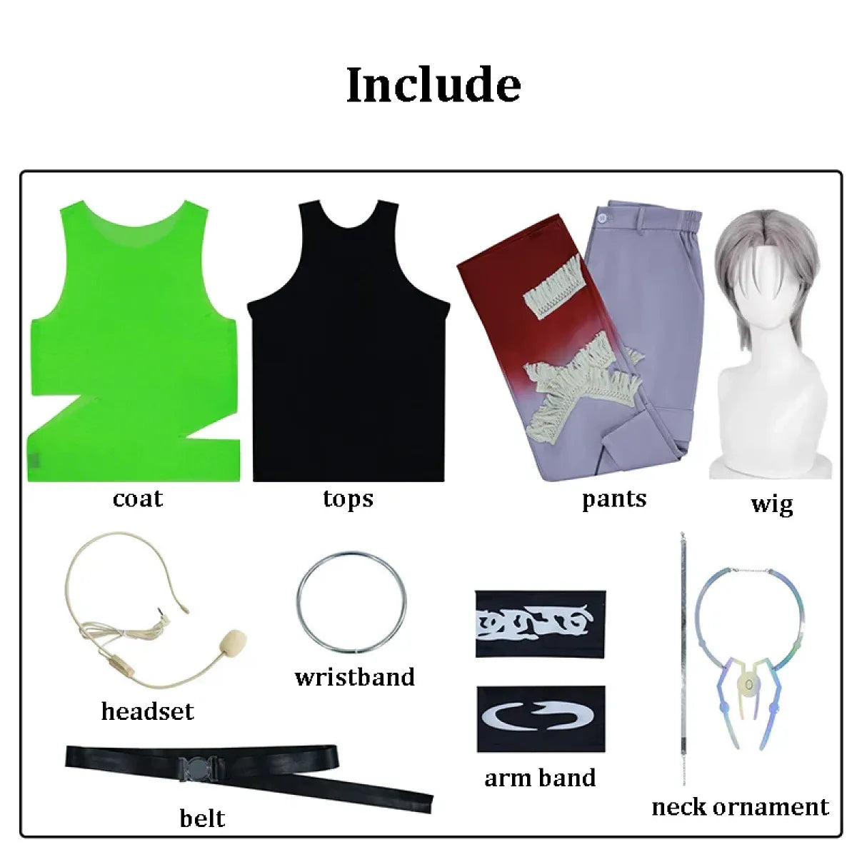 Till Alien Stage Cosplay Costume Set with Wig - Anime - Cosplay - 7