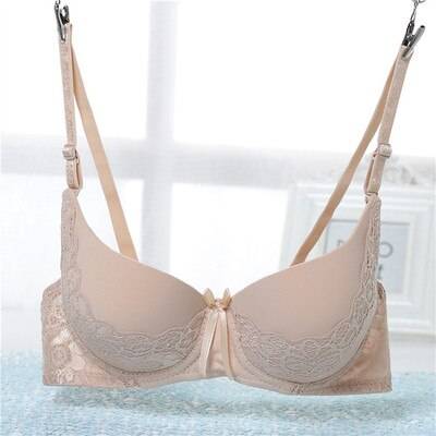 Solid Cotton Demi Bra - Beige / A / 36 / 80 - Women’s Clothing & Accessories - Bras - 16 - 2024