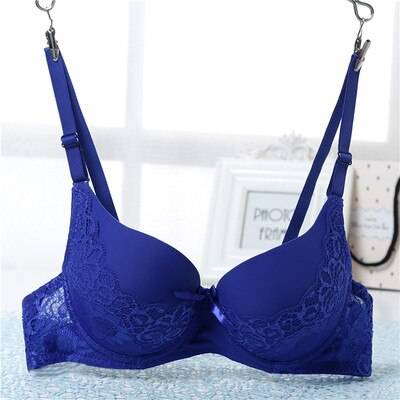 Solid Cotton Demi Bra - Blue / A / 36 / 80 - Women’s Clothing & Accessories - Bras - 17 - 2024