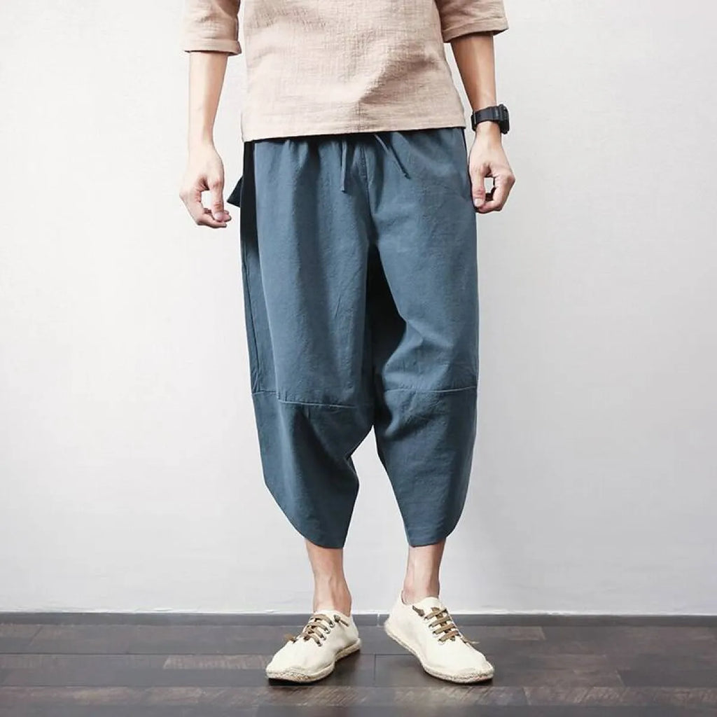 Cotton Linen Joggers - Men’s Clothing & Accessories - 11