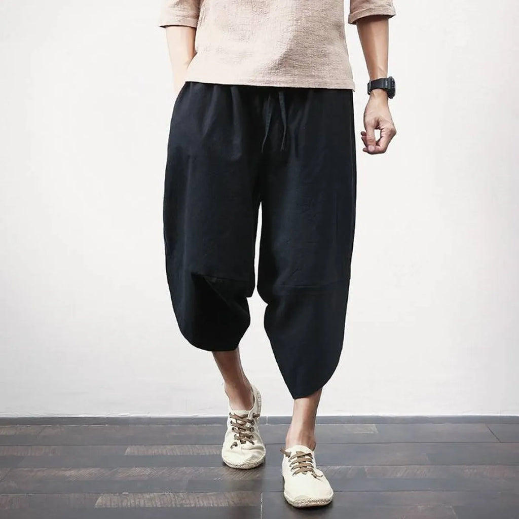 Cotton Linen Joggers - Men’s Clothing & Accessories - 12