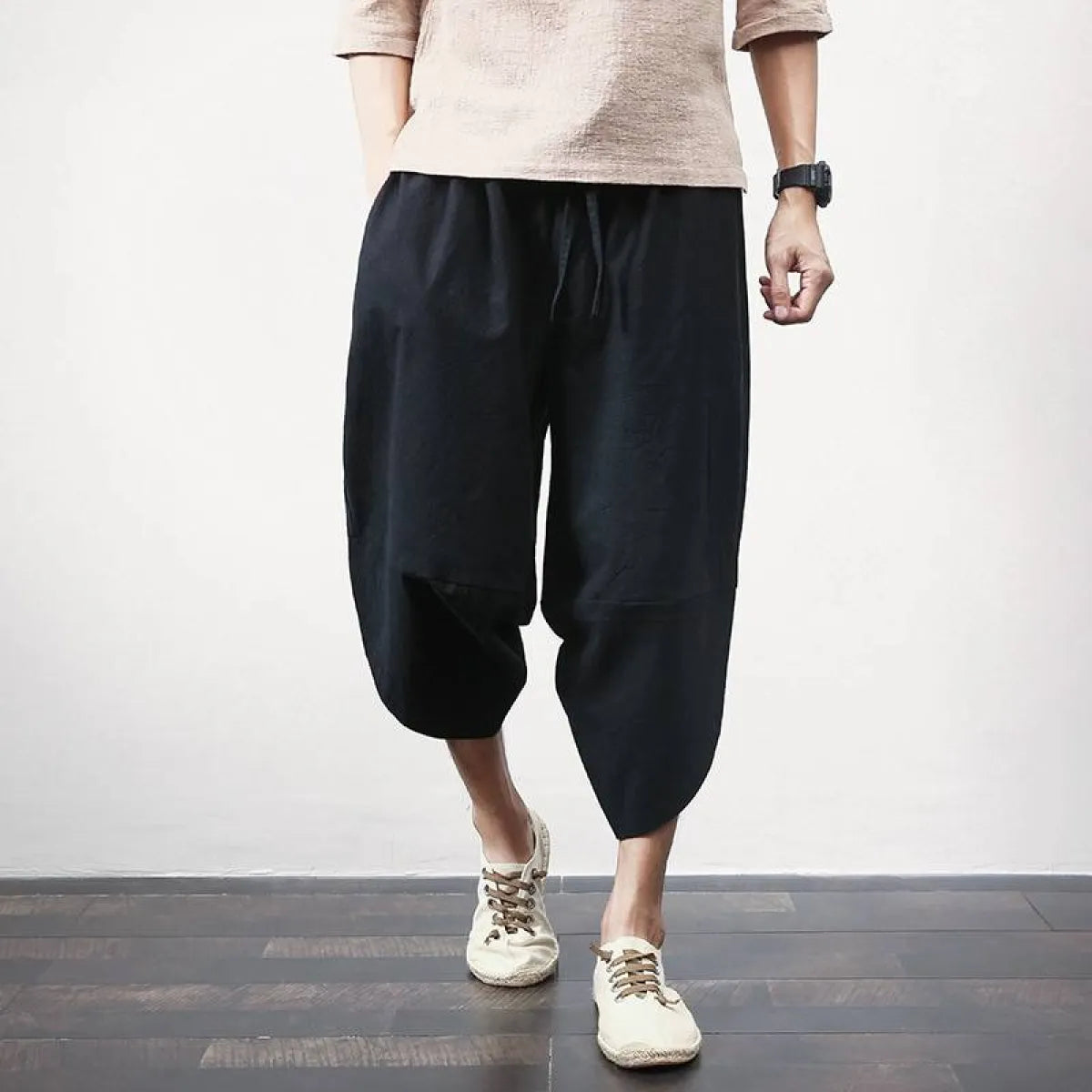 Cotton Linen Joggers - Men’s Clothing & Accessories - 12