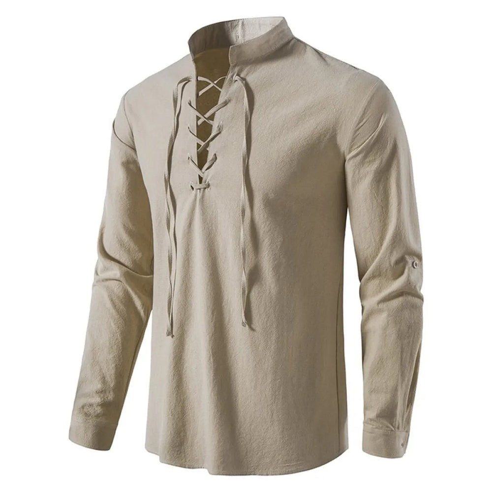 Men’s Cotton Linen Tee Shirt - T-Shirts - 1