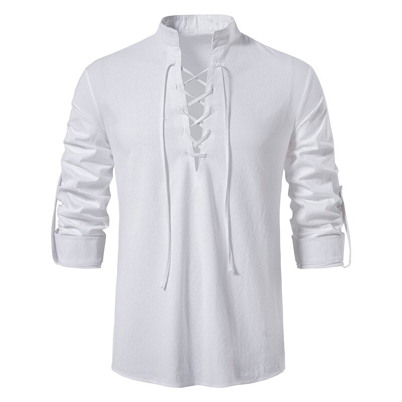 Men’s Cotton Linen Tee Shirt - White / Europe S / Nearest Warehouse - T-Shirts - Shirts & Tops - 9 - 2024