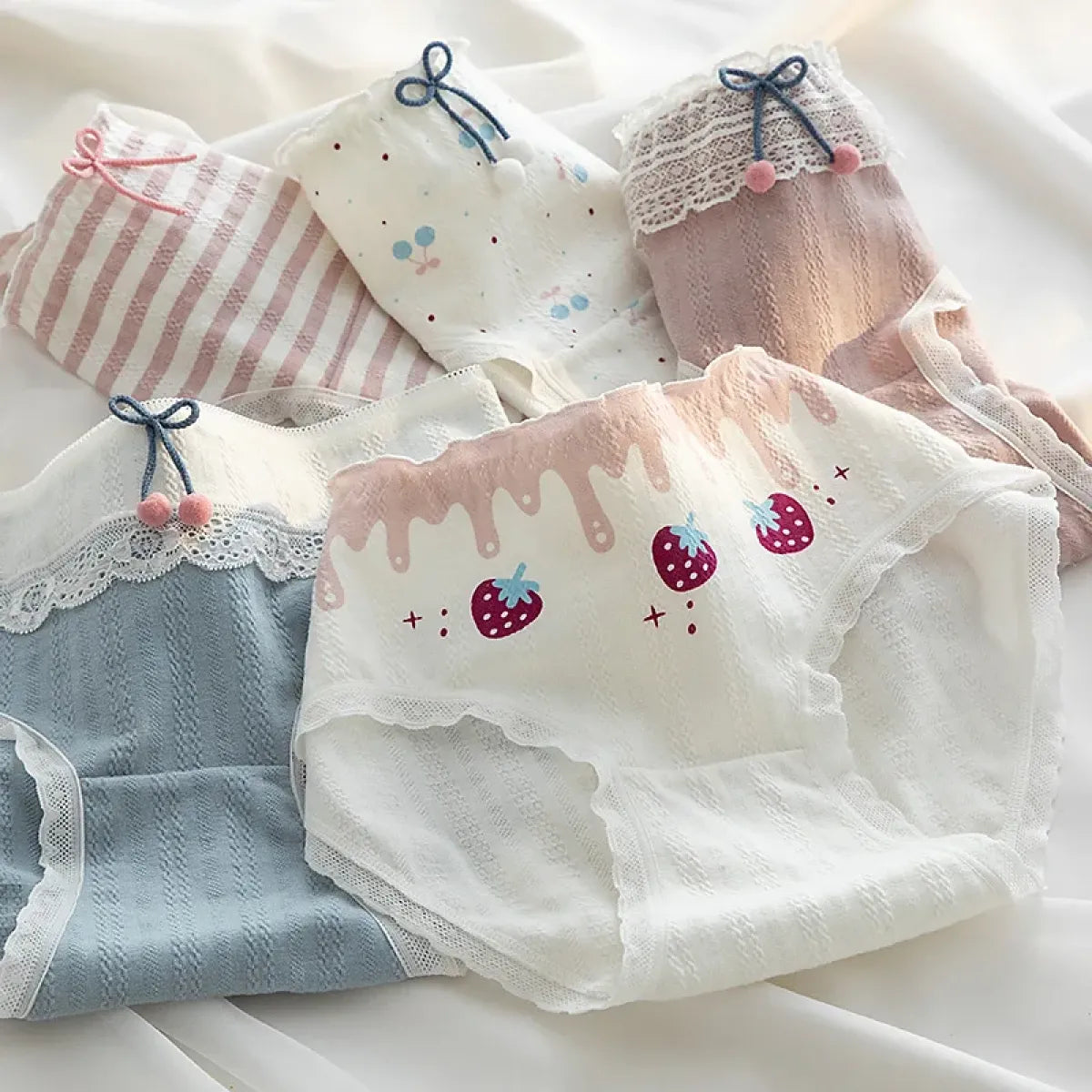 5-Pack Cotton Panties for Women - Plus Size Cute Soft Briefs Sexy Lingerie - Women’s Clothing & Accessories - 18