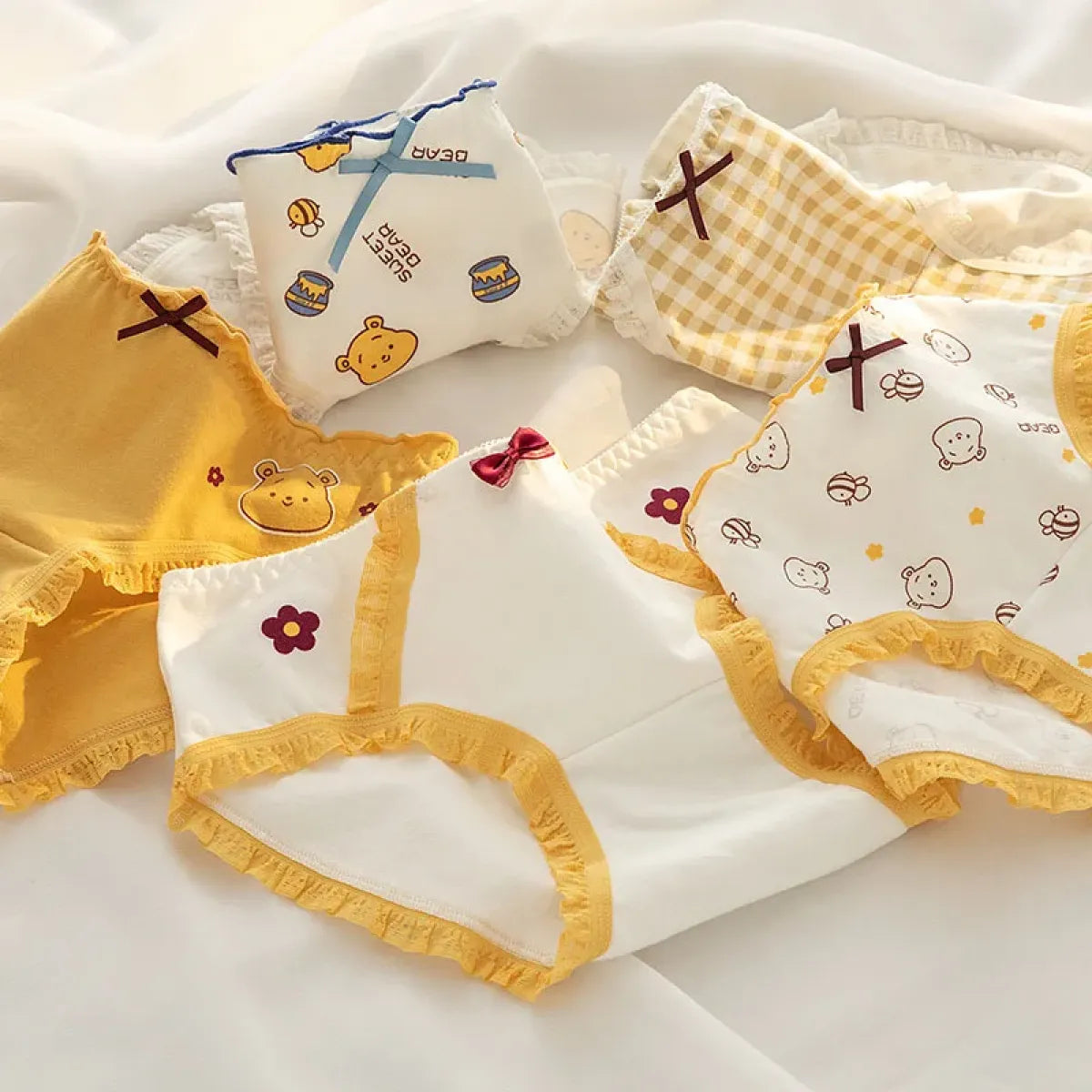 5-Pack Cotton Panties for Women - Plus Size Cute Soft Briefs Sexy Lingerie - Women’s Clothing & Accessories - 8