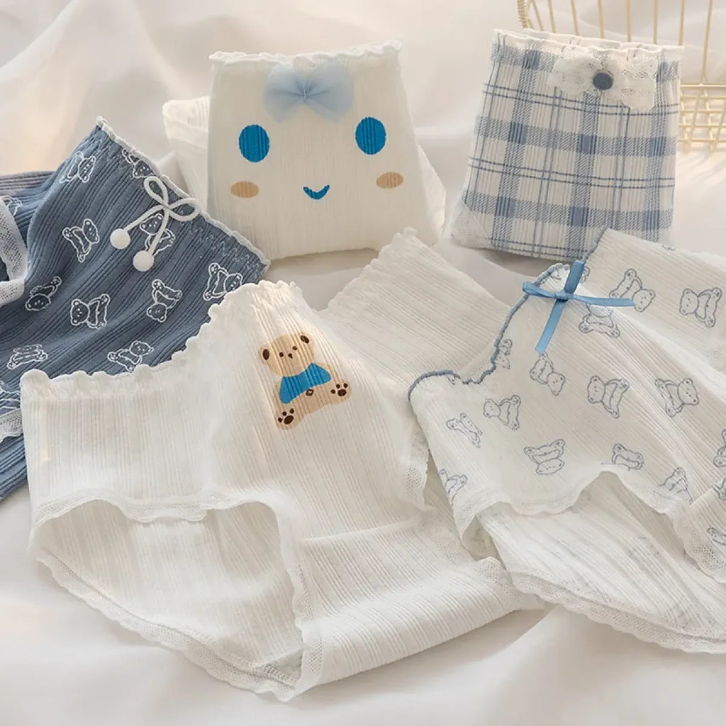 5-Pack Cotton Panties for Women - Plus Size Cute Soft Briefs Sexy Lingerie - Women’s Clothing & Accessories - 10