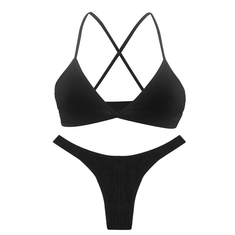 Thin Cotton Underwear Set - Black Bra set / S - Women’s Clothing & Accessories - Underwear - 27 - 2024