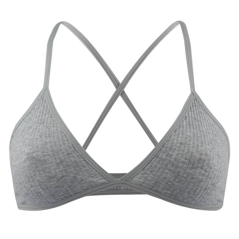 Thin Cotton Underwear Set - Gray Bralette / S - Women’s Clothing & Accessories - Underwear - 34 - 2024