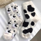Cute Cow Mink Velvet Socks - Women’s Winter Boot Socks - Women’s Clothing & Accessories - 3