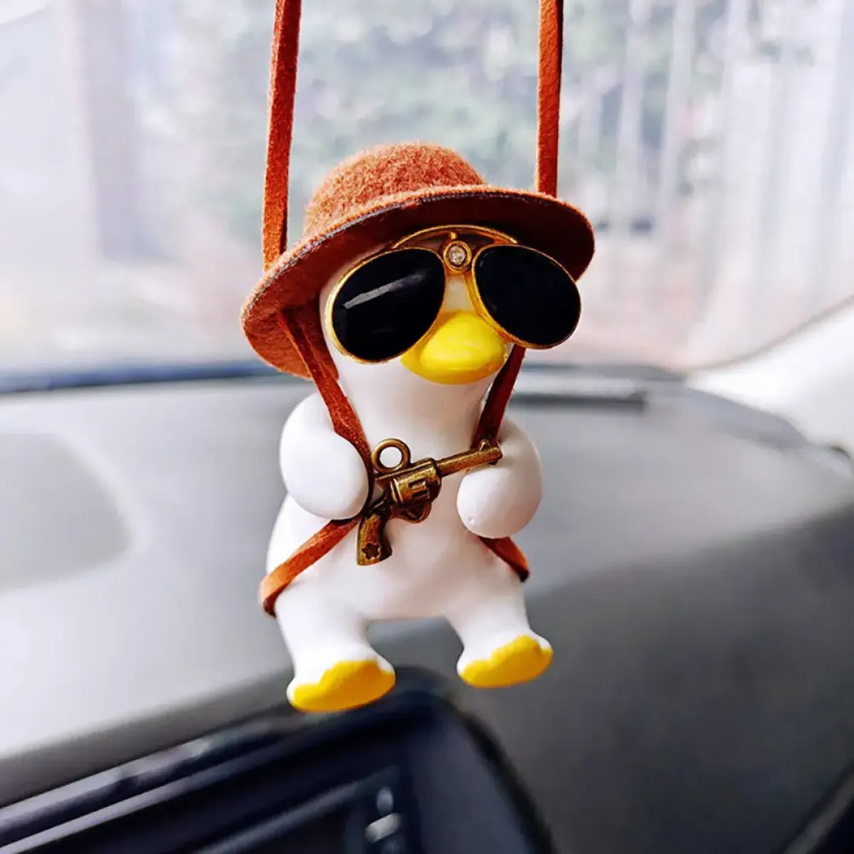 Cute Anime Cowboy Duck Car Pendant - Anime - 3