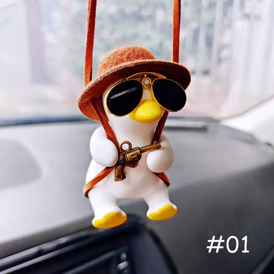 Cute Anime Cowboy Duck Car Pendant - Accessories - 7