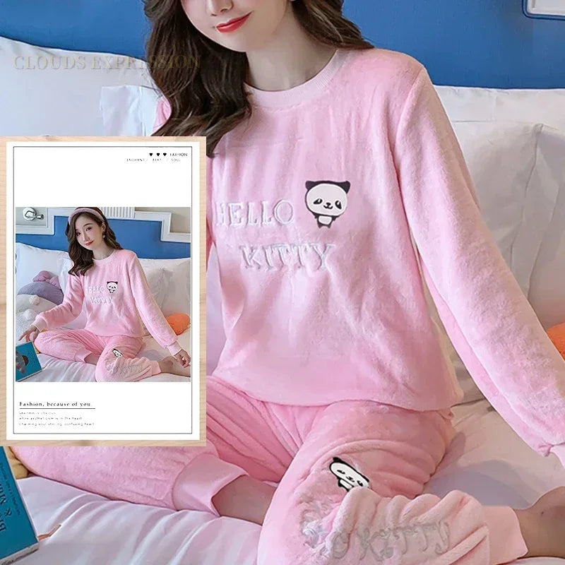 Cozy Pajama Set for Women - Cute Cartoon Sleepwear - W3 POCKETLESS / XXL / CHINA - Women’s Clothing & Accessories