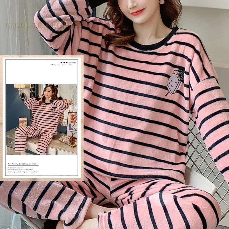 Cozy Pajama Set for Women - Cute Cartoon Sleepwear - W10 POCKETLESS / M / CHINA - Women’s Clothing & Accessories