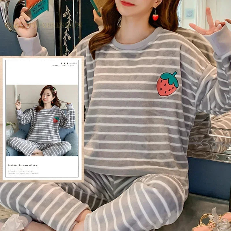 Cozy Pajama Set for Women - Cute Cartoon Sleepwear - W9 POCKETLESS / XXL / CHINA - Women’s Clothing & Accessories