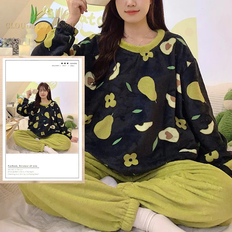 Cozy Pajama Set for Women - Cute Cartoon Sleepwear - W26 NO POCKET / XL / CHINA - Women’s Clothing & Accessories