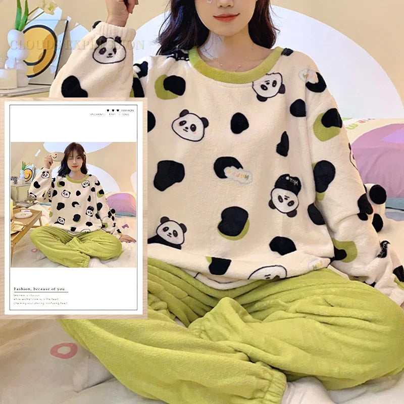 Cozy Pajama Set for Women - Cute Cartoon Sleepwear - W24 NO POCKET / XL / CHINA - Women’s Clothing & Accessories