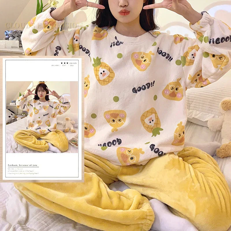 Cozy Pajama Set for Women - Cute Cartoon Sleepwear - W25NO POCKET / XL / CHINA - Women’s Clothing & Accessories