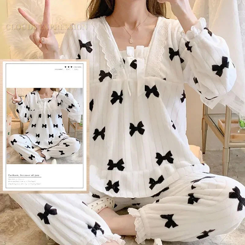 Cozy Pajama Set for Women - Cute Cartoon Sleepwear - W16 NO POCKET / XXL / CHINA - Women’s Clothing & Accessories