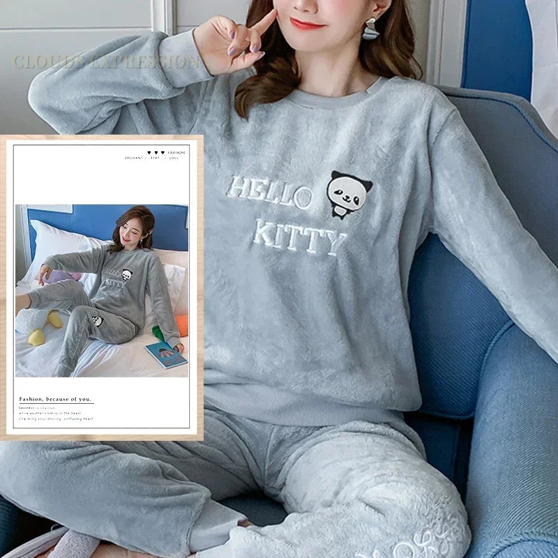 Cozy Pajama Set for Women - Cute Cartoon Sleepwear - W4 POCKETLESS / M / CHINA - Women’s Clothing & Accessories