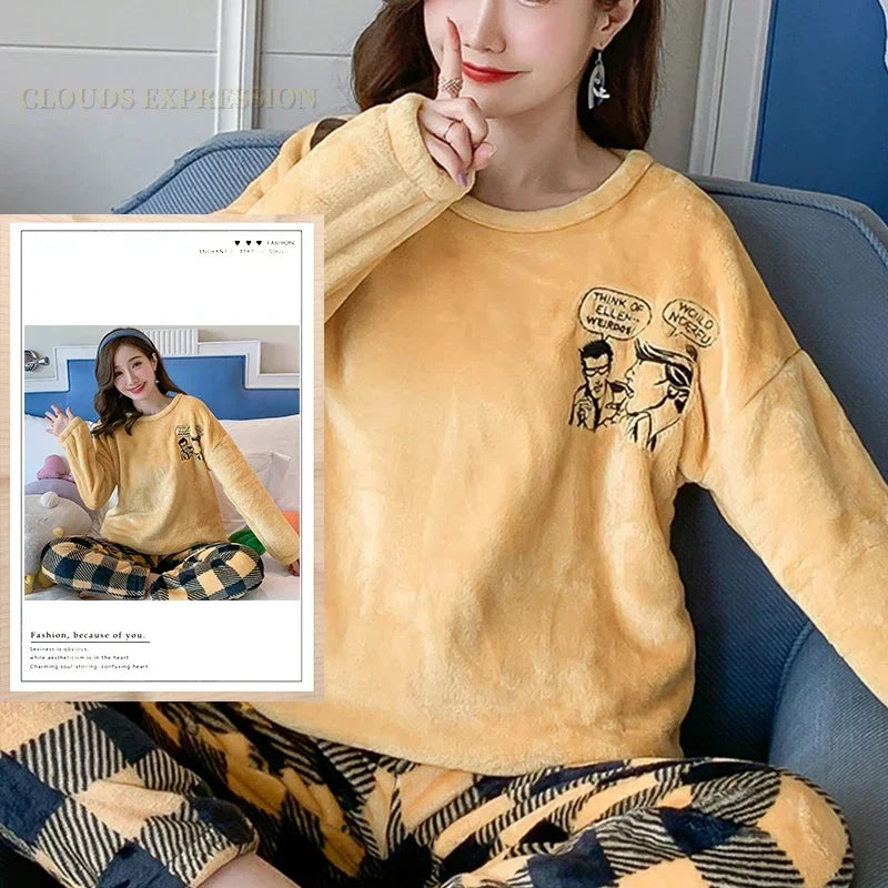 Cozy Pajama Set for Women - Cute Cartoon Sleepwear - W5 POCKETLESS / XXL / CHINA - Women’s Clothing & Accessories