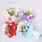 Crochet Flower Bouquet – Sunflower Rose & Tulip Gift for Birthday or Valentine’s Day - Christmas - Plushie - 3