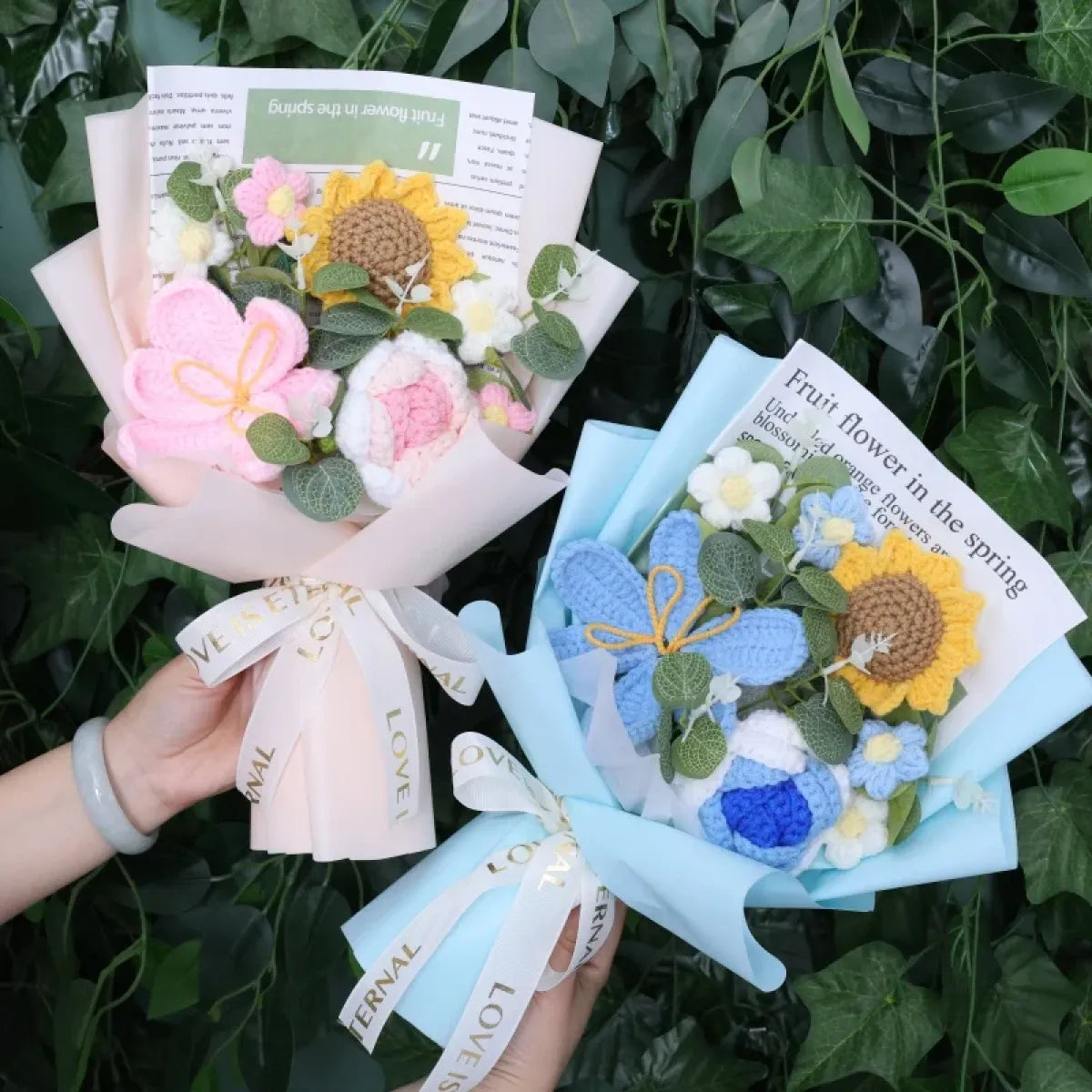 Crochet Flower Bouquet – Sunflower Rose & Tulip Gift for Birthday or Valentine’s Day - Christmas - Plushie - 6