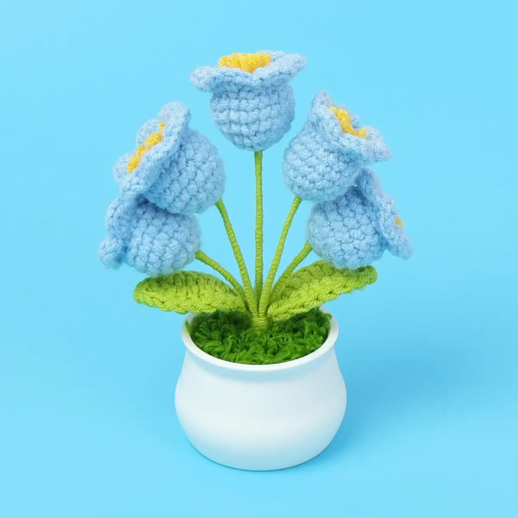Handmade Crochet Lily Plush – Potted Flower Decor for Desk or Gift - Plushies - Plushie - 13