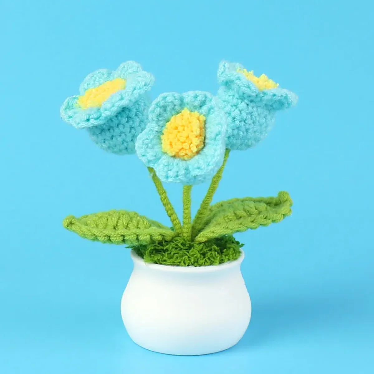 Handmade Crochet Lily Plush – Potted Flower Decor for Desk or Gift - Plushies - Plushie - 11