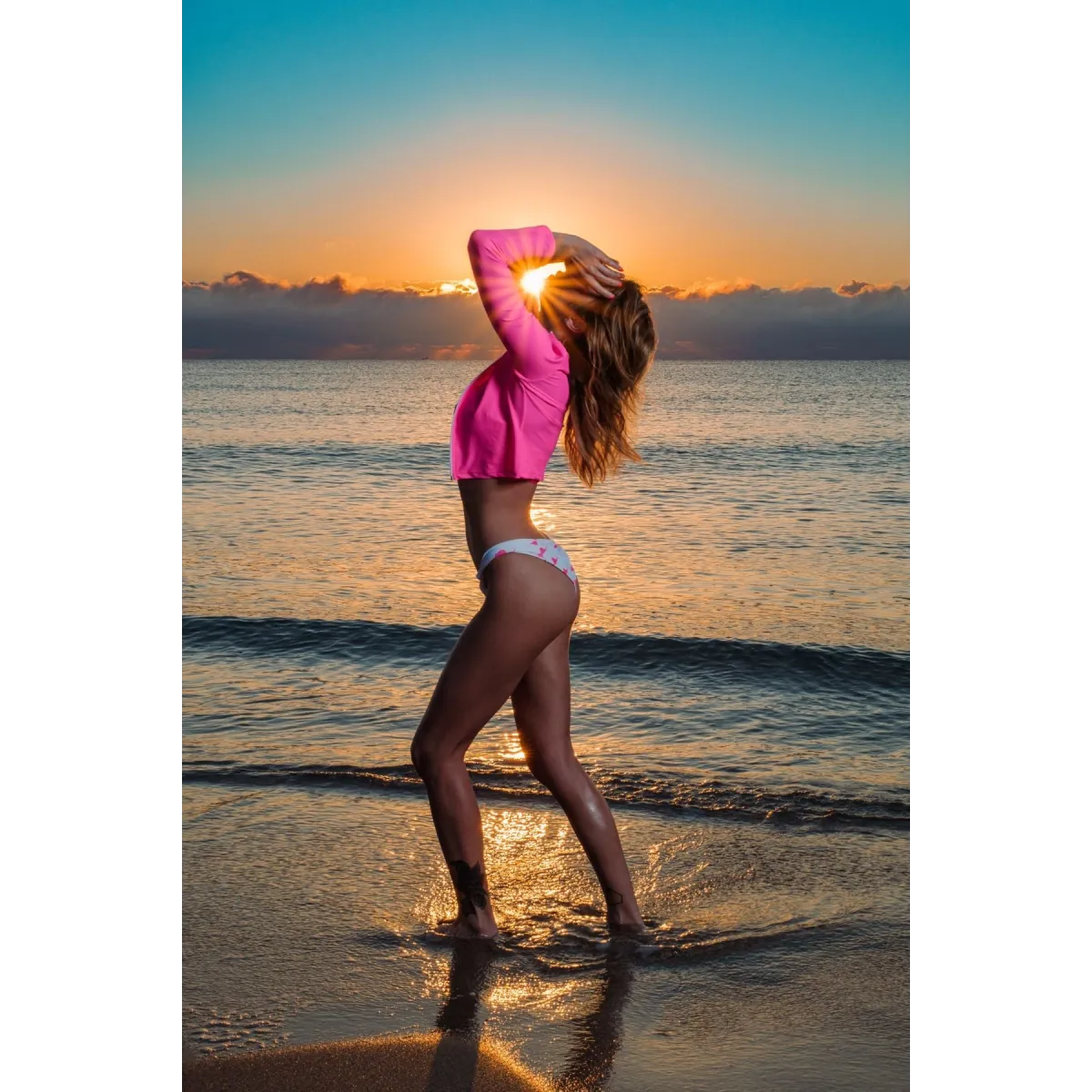 Adelaide UV Crop Swimshirt Top - T-Shirts - Swimsuit / Bikini / One-Piece Swimwear - 2