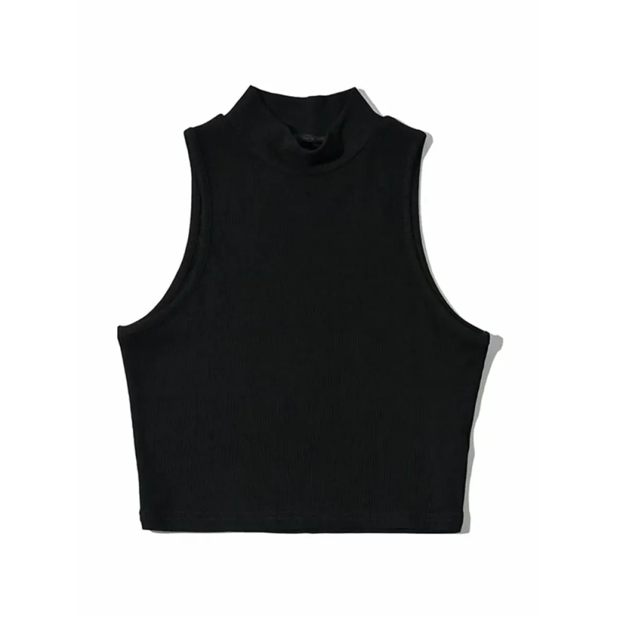 Harajuku Ribbed High Neck Crop Tank - Women’s Clothing & Accessories - Tops - 7