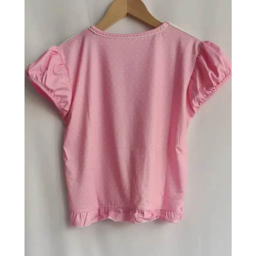 Harajuku Ruffle Cartoon Crop Tee - T-Shirts - Short - Round - Crop Tops - 5