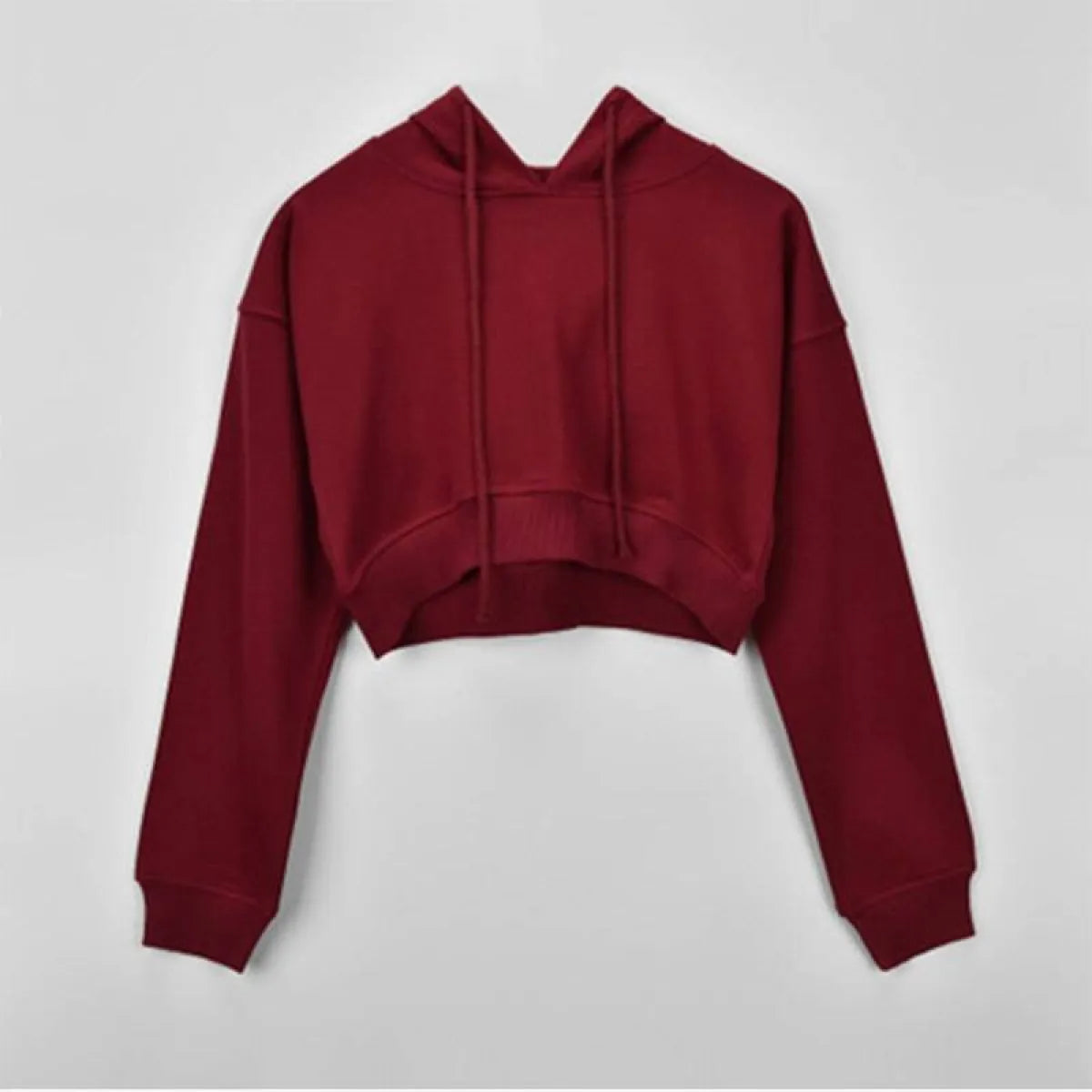 Solid Color Cropped Hoodie - Women’s Clothing & Accessories - 17