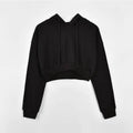 Solid Color Cropped Hoodie - Women’s Clothing & Accessories - 20