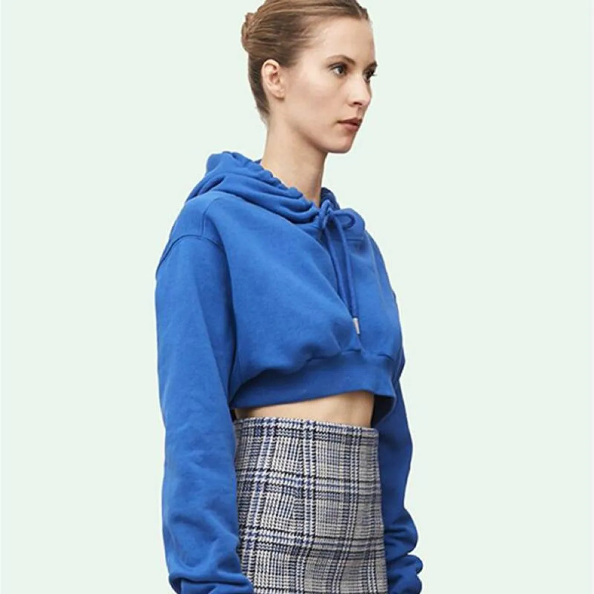 Solid Color Cropped Hoodie - Women’s Clothing & Accessories - 3