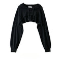 Cropped Hoodie with Raw Hem - Women’s Clothing & Accessories - 8