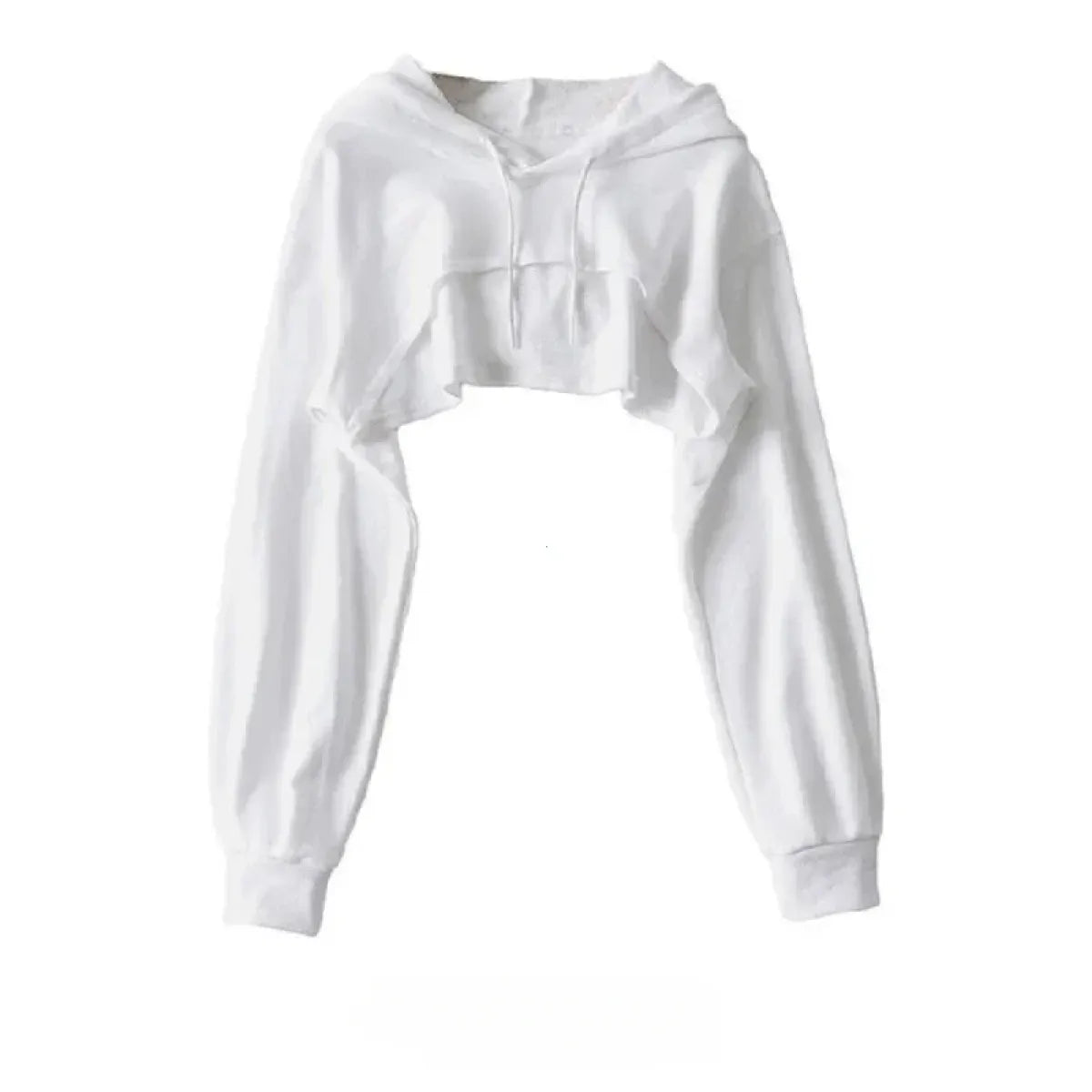 Cropped Hoodie with Raw Hem - Women’s Clothing & Accessories - 9