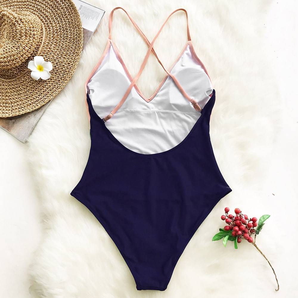 Cross Block One Piece - Women’s Clothing & Accessories - Swimwear - 13 - 2024