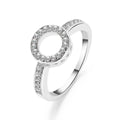 Crystal Decorated Wedding Ring - Women’s Jewelry - 10