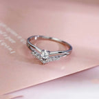 Crystal Decorated Wedding Ring - Women’s Jewelry - 22