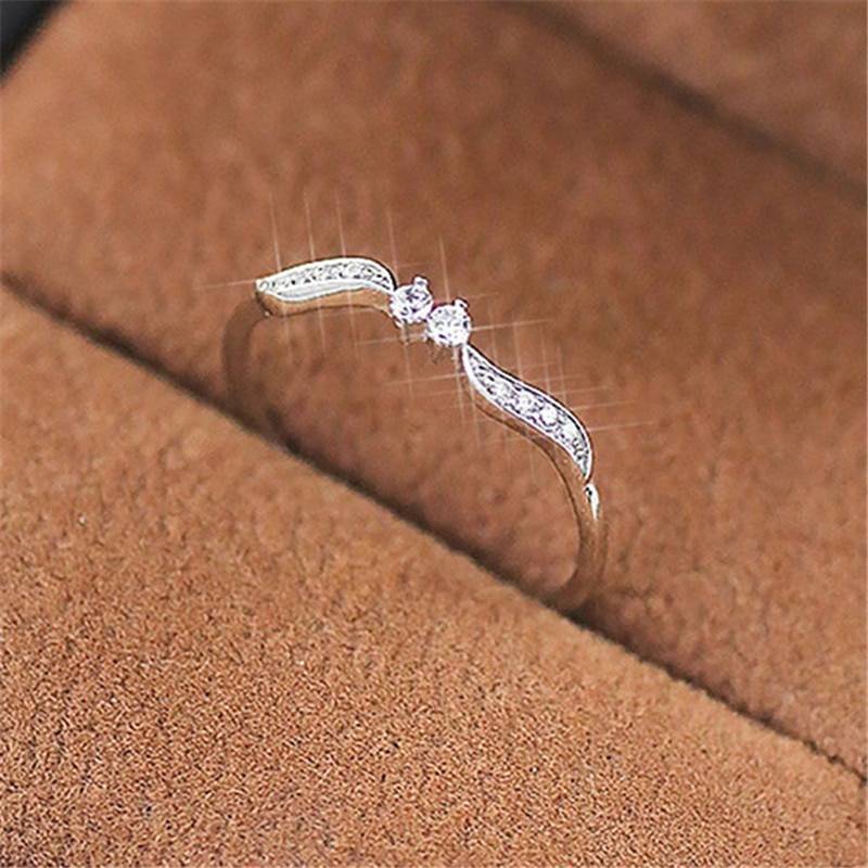 Crystal Decorated Wedding Ring - 8 / 8 - Women’s Jewelry - Rings - 23 - 2024