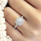 Crystal Decorated Wedding Ring - Women’s Jewelry - 3