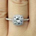 Crystal Decorated Wedding Ring - Women’s Jewelry - 4