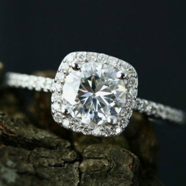 Crystal Decorated Wedding Ring - Women’s Jewelry - Rings - 5 - 2024