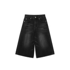 Vintage Y2K Black Wide-Leg Culotte Jeans - Bottoms - Jeans - 6