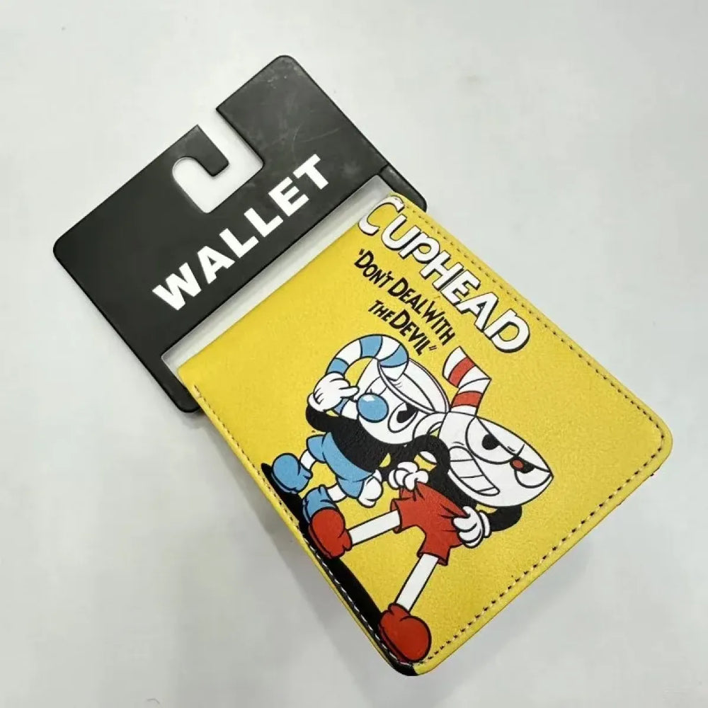 Cuphead PU Bifold Wallet with Card Holder - Women Bags & Wallets - Wallet - 1
